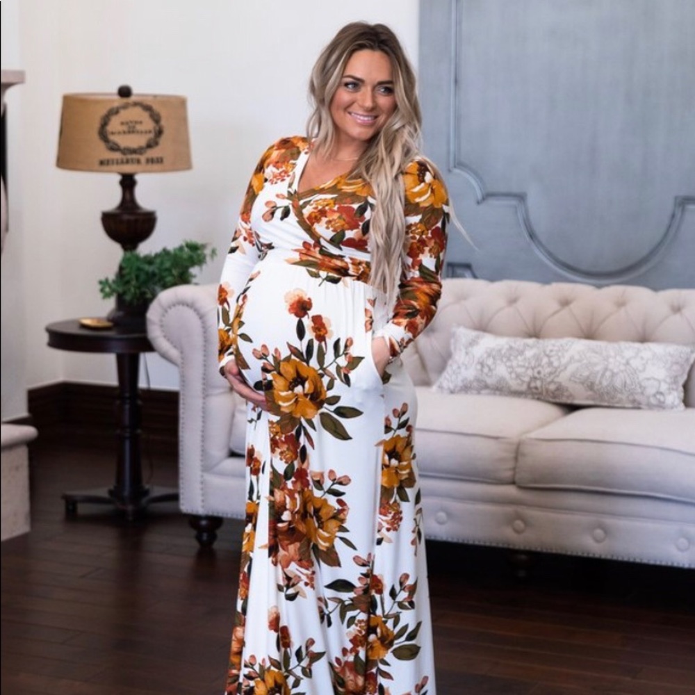 Plus size maternity gown